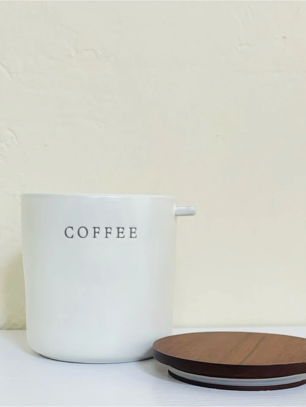 Hearth & Hand with Magnolia Stoneware Coffee Canister with Lid, Matte Finish